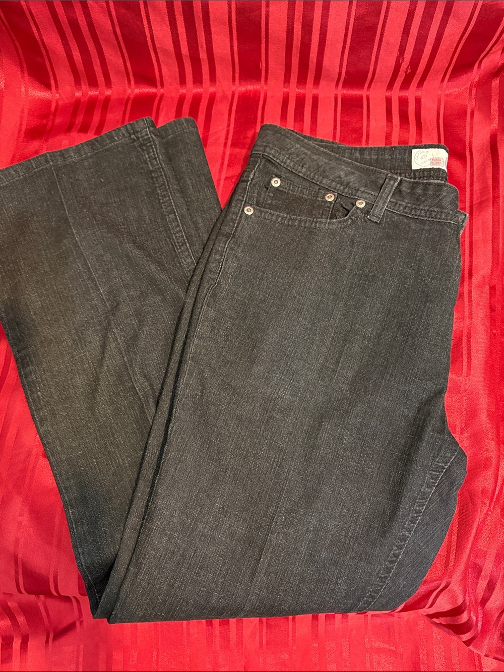 Faded Glory Women's Straight-Leg Jeans in Black Denim